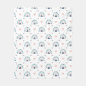 Boho Baby Gooi Pastel Roze Marine Regenboog Stijl Fleece Deken (Voorkant)