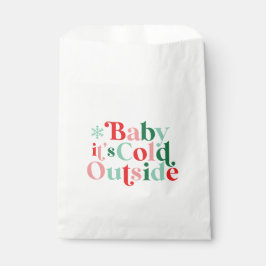 Boho Baby Het is koud buiten Kerstmis retro letter Bedankzakje