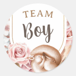 Boho Baby Hij of zij laat zien wie er is. Ronde Sticker