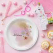 Boho Baby in bloei Papieren Bordje (Feest)