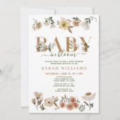 Boho Baby in Bloom Baby Girl Baby shower Kaart (Voorkant)