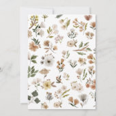 Boho Baby in Bloom Baby Girl Baby shower Kaart (Achterkant)