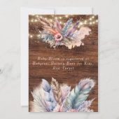 Boho Baby in Bloom Baby shower Kaart (Achterkant)