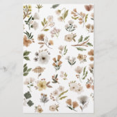 Boho Baby in Bloom Baby shower Ouderlijk advies Flyer (Achterkant)