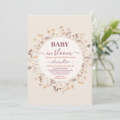 Boho Baby in Bloom Bloemen Wildflower Baby shower Kaart (Staand voorkant)