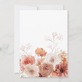 Boho Baby in Bloom Florals Baby shower Kaart (Achterkant)