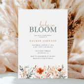 Boho Baby in Bloom Fresh Wildflower Baby shower Kaart