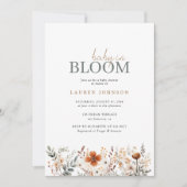 Boho Baby in Bloom Fresh Wildflower Baby shower Kaart (Voorkant)