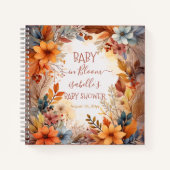 Boho Baby in Bloom Herfst Bloemendouche Gastboek Notitieboek (Voorkant)