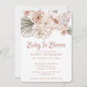 Boho Baby In Bloom Pampas Grass Meisje Baby shower Kaart (Voorkant)