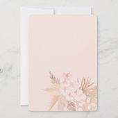 Boho Baby in Bloom Pampas Roze Bloemendouche Kaart (Achterkant)