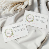 Boho Baby in Bloom Pink Bow Baby shower Luier Informatiekaartje