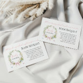 Boho Baby in Bloom Pink Bow Baby shower Verzoek Informatiekaartje