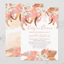 Boho Baby in Bloom Pink Pampas Grass Baby shower I