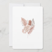 Boho Baby In Bloom Roze Meisje Baby Shower Kaart (Achterkant)