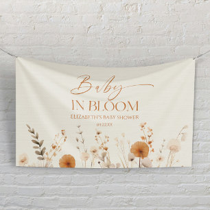 Boho Baby In Bloom Wilde Bloem Baby Shower Spandoek
