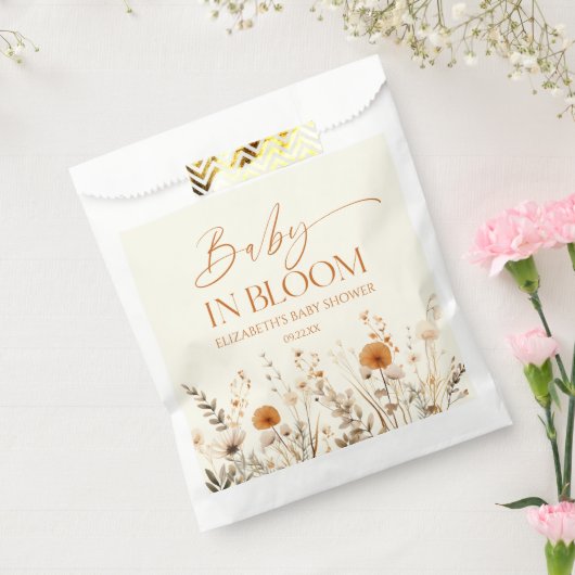 Boho Baby in Bloom Wildflower Baby shower Bedankzakje (Gezegeld)
