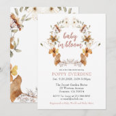 Boho Baby in Bloom Wildflower Baby shower Kaart (Voorkant / Achterkant)