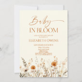 Boho Baby in Bloom Wildflower Baby shower Kaart (Voorkant)