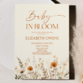 Boho Baby in Bloom Wildflower Baby shower Kaart
