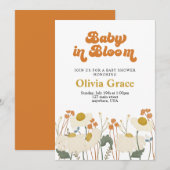 Boho Baby in Bloom Wildflower baby shower Kaart (Voorkant / Achterkant)