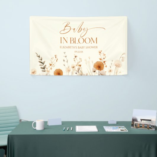 Boho Baby in Bloom Wildflower Baby shower Spandoek (Beurs)