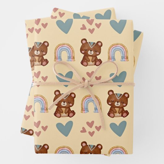 Boho Baby Inpakpapier Vel (In situ)