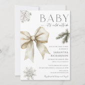 Boho Baby it's cold outside coquette bow shower Kaart (Voorkant)