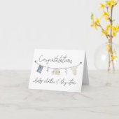 Boho baby jongen kleding baby shower kaart (Gele Bloem)