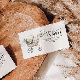 Boho Baby kinderwagen Geslacht Neutraal Luier Raff Informatiekaartje