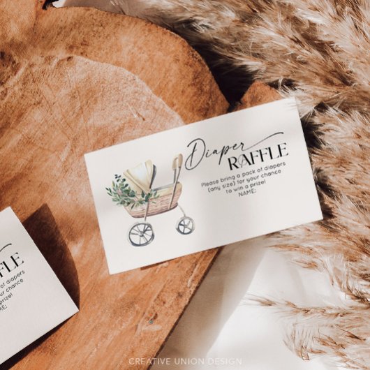 Boho Baby kinderwagen Geslacht Neutraal Luier Raff Informatiekaartje