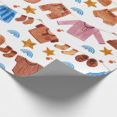 Boho Baby Kleding Baby shower Cadeaupapier (Hoek)