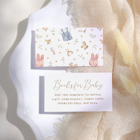 Boho Baby Kleding Baby shower Informatiekaartje
