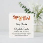 Boho Baby Kleding Baby shower Kaart (Staand voorkant)