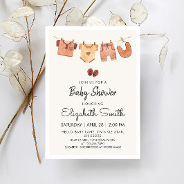 Boho Baby Kleding Baby shower Kaart