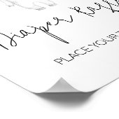 Boho Baby Kleding Baby shower Luier Raffle Poster (Hoek)