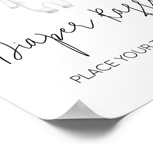 Boho Baby Kleding Baby shower Luier Raffle Poster (Hoek)