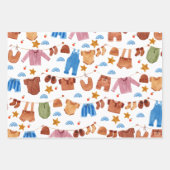 Boho Baby Kleding Baby shower Verjaardag Inpakpapier Vel (Voorkant 3)