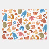 Boho Baby Kleding Baby shower Verjaardag Inpakpapier Vel (Voorkant 2)