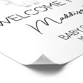 Boho Baby Kleding Baby shower Welkom Poster (Hoek)