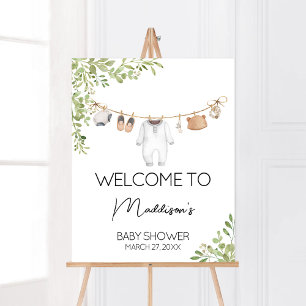 Boho Baby Kleding Baby shower Welkom Poster