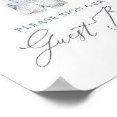 Boho Baby Kleding Jongen Baby shower Gast Boek Sig Poster (Hoek)