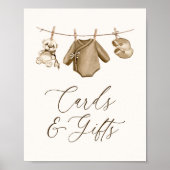 Boho Baby Kleding Jongen Baby shower Kaarten en ge Poster (Voorkant)
