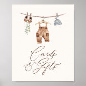 Boho Baby Kleding Jongen Baby shower Kaarten en ge Poster (Voorkant)