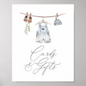 Boho Baby Kleding Jongen Baby shower Kaarten en ge Poster (Voorkant)