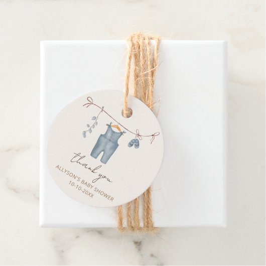 Boho baby kleding lief baby boy baby shower bedankjes labels (In situ)
