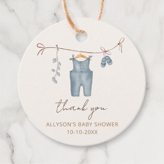 Boho baby kleding lief baby boy baby shower bedankjes labels (Voorkant)