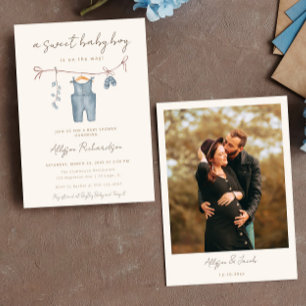 Boho baby kleding lief baby boy baby shower kaart