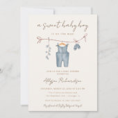 Boho baby kleding lief baby boy baby shower kaart (Voorkant)