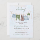 Boho baby kleding lief baby boy baby shower kaart (Voorkant)